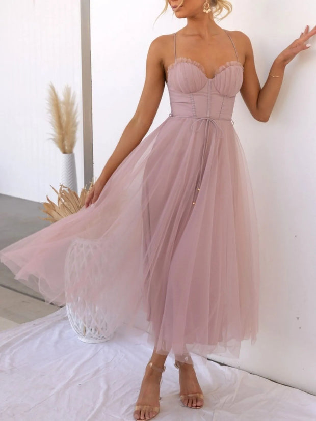 Sweetheart Neck Tulle Midi Dress-Dresses-Trendsi-[option4]-[option5]-[option6]-[option7]-[option8]-Shop-Boutique-Clothing-for-Women-Online