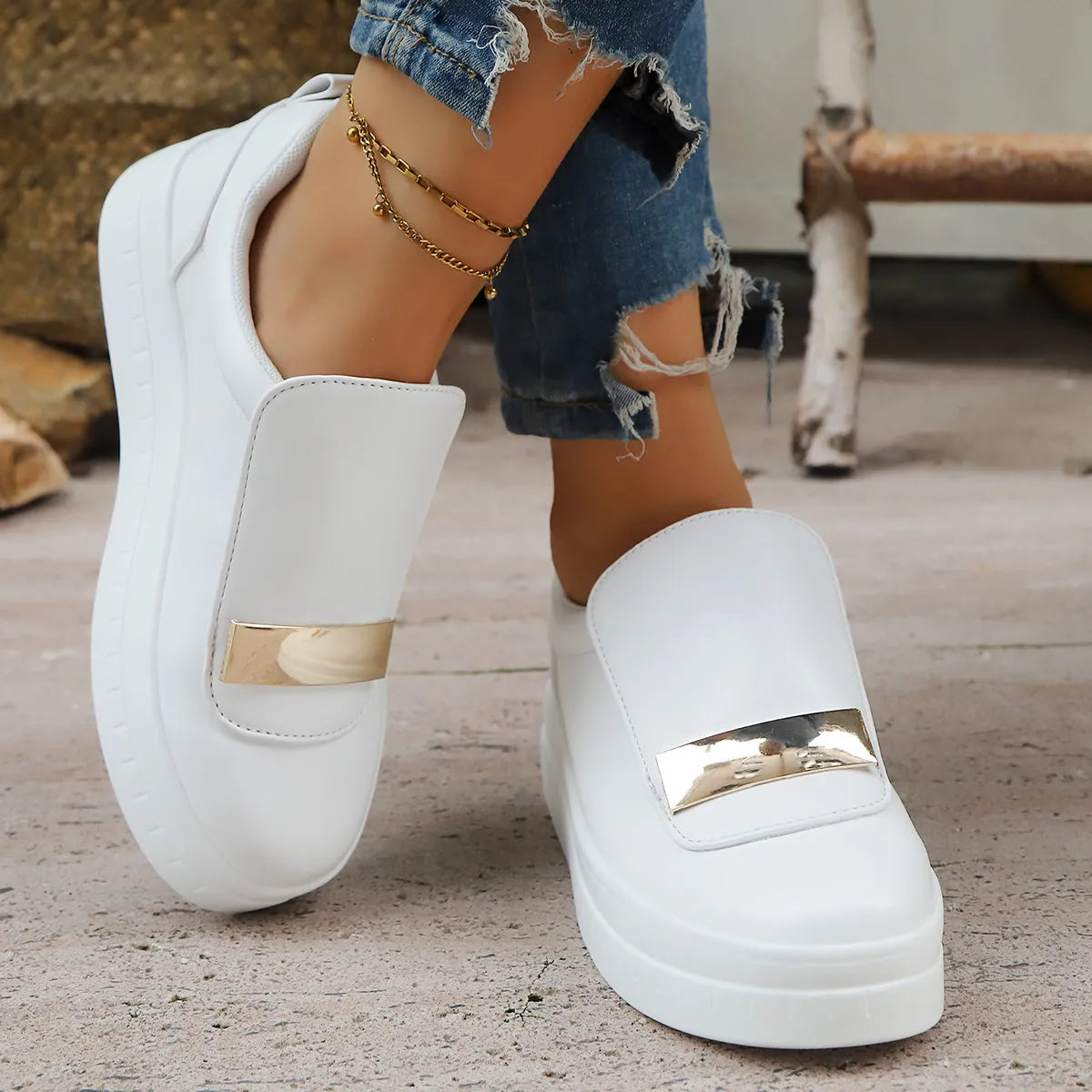 Round Toe Platform Loafers-Shoes-Trendsi-[option4]-[option5]-[option6]-[option7]-[option8]-Shop-Boutique-Clothing-for-Women-Online