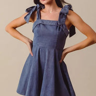 SO ME Fit and Flare Washed Gameday Dress-Dresses-Trendsi-[option4]-[option5]-[option6]-[option7]-[option8]-Shop-Boutique-Clothing-for-Women-Online