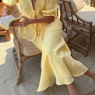 Tie Front Peplum Top and Skirt Set-Sets-Trendsi-[option4]-[option5]-[option6]-[option7]-[option8]-Shop-Boutique-Clothing-for-Women-Online