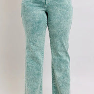 Judy Blue High Waist Garment Dyed Raw Hem Dad Jeans-Trendsi-[option4]-[option5]-[option6]-[option7]-[option8]-Shop-Boutique-Clothing-for-Women-Online