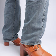 Septim Genuine Leather Studded Clog Heels-Rag Company-[option4]-[option5]-[option6]-[option7]-[option8]-Shop-Boutique-Clothing-for-Women-Online
