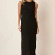 Mittoshop Side Slit Round Neck Sleeveless Dress-Dresses-Trendsi-[option4]-[option5]-[option6]-[option7]-[option8]-Shop-Boutique-Clothing-for-Women-Online