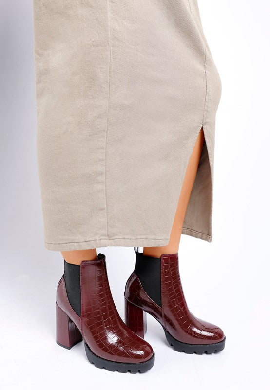 Foxy Faux Leather Croc Chelsea Boots-Rag Company-[option4]-[option5]-[option6]-[option7]-[option8]-Shop-Boutique-Clothing-for-Women-Online
