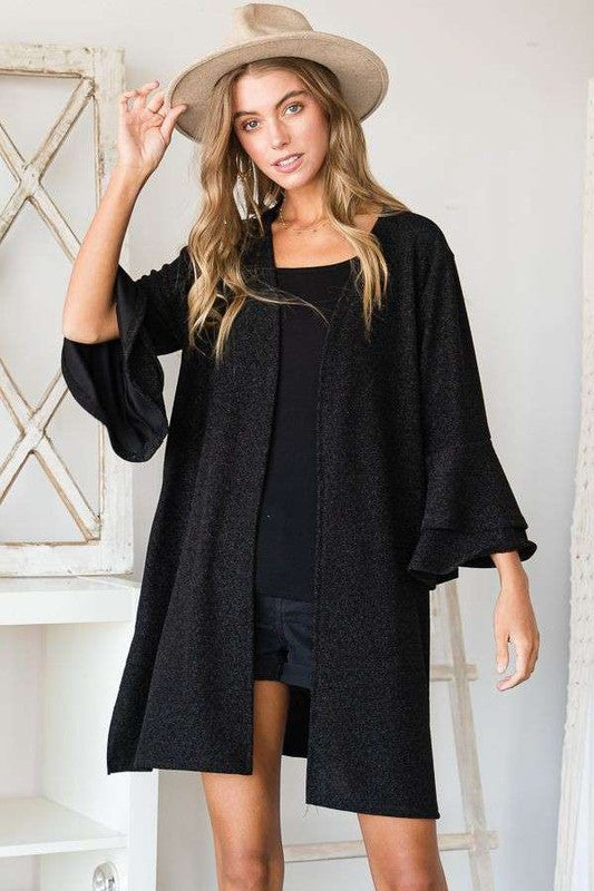 Glitter bell sleeve kimono cardigan-Jade By Jane-[option4]-[option5]-[option6]-[option7]-[option8]-Shop-Boutique-Clothing-for-Women-Online