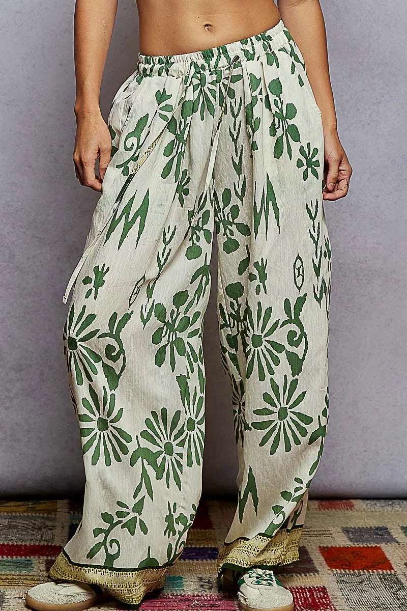 POL Floral Printed Woven Wide Leg Drawstring Pants-Pants-Trendsi-[option4]-[option5]-[option6]-[option7]-[option8]-Shop-Boutique-Clothing-for-Women-Online