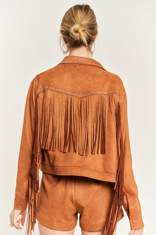 Suede studded fringe jacket-Jade By Jane-[option4]-[option5]-[option6]-[option7]-[option8]-Shop-Boutique-Clothing-for-Women-Online