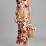 Floral Embroidered Mesh Overlay Maxi Dress-Dresses-Trendsi-[option4]-[option5]-[option6]-[option7]-[option8]-Shop-Boutique-Clothing-for-Women-Online