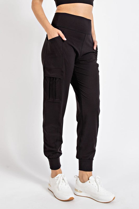 Rae Mode Butter Jogger With Side Pockets-Rae Mode-Black-S-[option4]-[option5]-[option6]-[option7]-[option8]-Shop-Boutique-Clothing-for-Women-Online