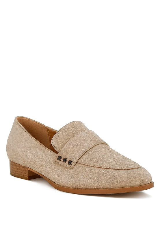 Durance Studded Genuine Suede Loafers-Rag Company-[option4]-[option5]-[option6]-[option7]-[option8]-Shop-Boutique-Clothing-for-Women-Online