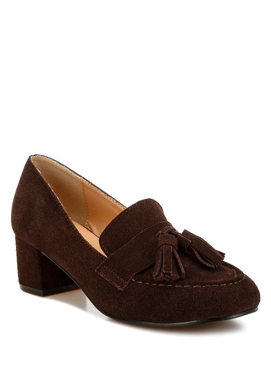 Aloha Tassels Detail Genuine Suede Loafers-Rag Company-[option4]-[option5]-[option6]-[option7]-[option8]-Shop-Boutique-Clothing-for-Women-Online