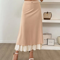 Layered Midi Skirt with Contrast Hem Detail-Skirts-Trendsi-[option4]-[option5]-[option6]-[option7]-[option8]-Shop-Boutique-Clothing-for-Women-Online