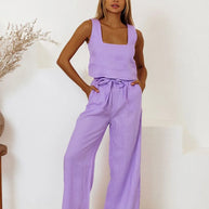 Square Neck Sleeveless Top and Pants Set-Sets-Trendsi-[option4]-[option5]-[option6]-[option7]-[option8]-Shop-Boutique-Clothing-for-Women-Online