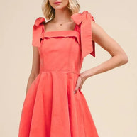 SO ME Fit and Flare Washed Gameday Dress-Dresses-Trendsi-[option4]-[option5]-[option6]-[option7]-[option8]-Shop-Boutique-Clothing-for-Women-Online