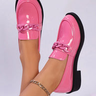Round Toe Chain Detail Loafers-Shoes-Trendsi-[option4]-[option5]-[option6]-[option7]-[option8]-Shop-Boutique-Clothing-for-Women-Online