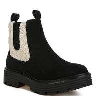 Mothman Faux Fur Detail Chunky Ankle Boots-Rag Company-[option4]-[option5]-[option6]-[option7]-[option8]-Shop-Boutique-Clothing-for-Women-Online