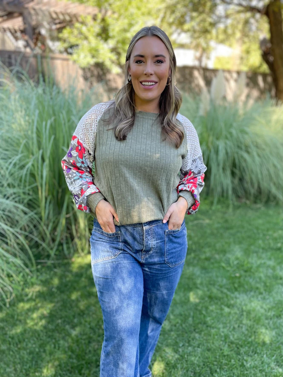 Aston Patchwork Blouse in Four Colors-Womens-Ave Shops-[option4]-[option5]-[option6]-[option7]-[option8]-Shop-Boutique-Clothing-for-Women-Online