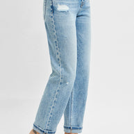 RISEN High Rise Ankle Boyfriend Distressed Jeans-Trendsi-[option4]-[option5]-[option6]-[option7]-[option8]-Shop-Boutique-Clothing-for-Women-Online