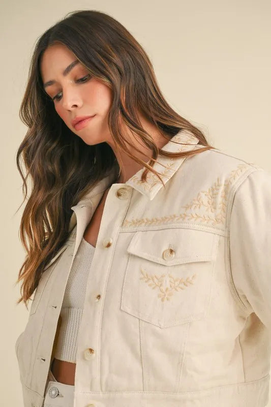 MABLE Embroidered Quilted Cropped Jacket-Coats & Jackets-Trendsi-[option4]-[option5]-[option6]-[option7]-[option8]-Shop-Boutique-Clothing-for-Women-Online