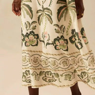 Palm Print V-Neck Midi Dress-Dresses-Trendsi-[option4]-[option5]-[option6]-[option7]-[option8]-Shop-Boutique-Clothing-for-Women-Online