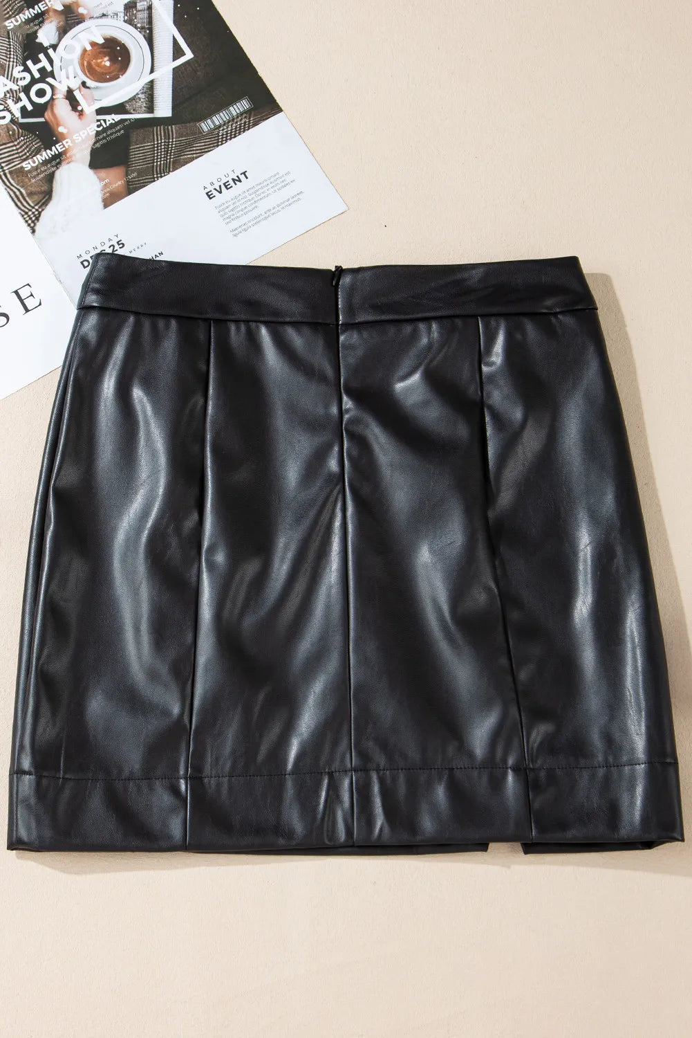 PU Leather Mini Skirt-Skirts-Trendsi-[option4]-[option5]-[option6]-[option7]-[option8]-Shop-Boutique-Clothing-for-Women-Online