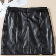 PU Leather Mini Skirt-Skirts-Trendsi-[option4]-[option5]-[option6]-[option7]-[option8]-Shop-Boutique-Clothing-for-Women-Online