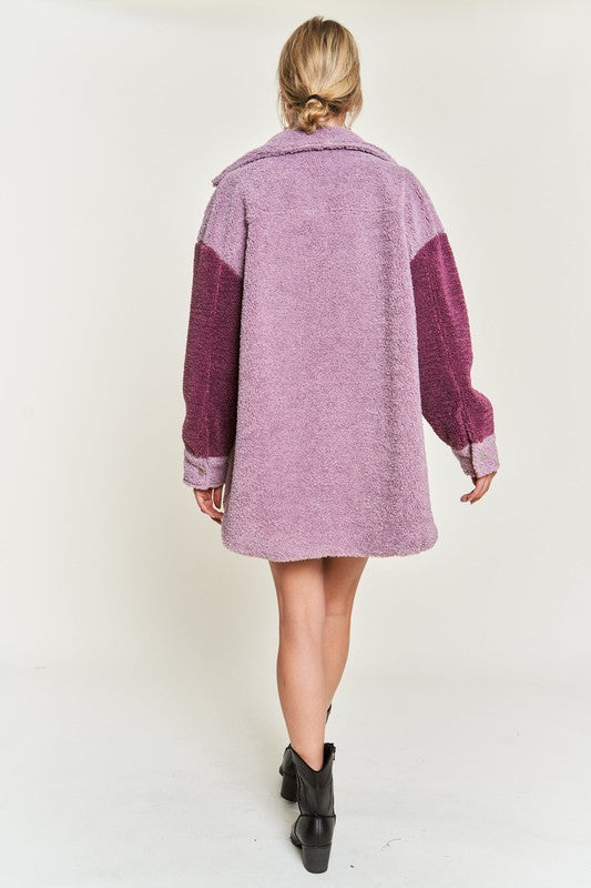 Colorblock Sherpa Jacket-Jade By Jane-[option4]-[option5]-[option6]-[option7]-[option8]-Shop-Boutique-Clothing-for-Women-Online