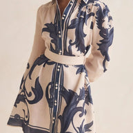 Printed Long Sleeve Shirt Dress-Dresses-Trendsi-[option4]-[option5]-[option6]-[option7]-[option8]-Shop-Boutique-Clothing-for-Women-Online