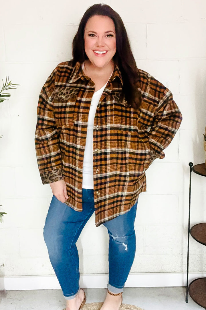 Put Together Rust Plaid & Animal Print Button Down Shacket-Haptics-[option4]-[option5]-[option6]-[option7]-[option8]-Shop-Boutique-Clothing-for-Women-Online