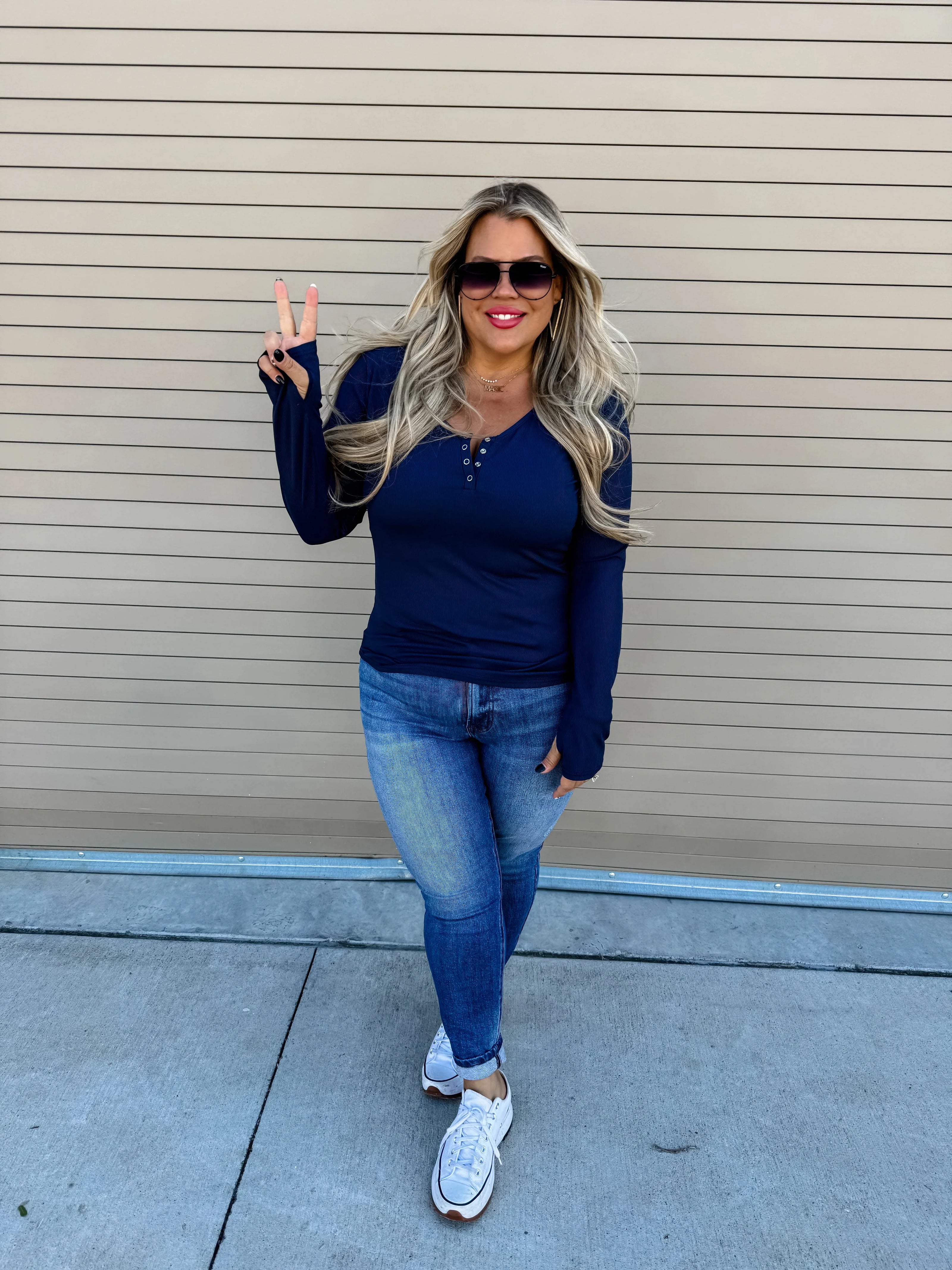 Blakeley Brooklyn Snap Henley in Five Colors-Womens-Ave Shops-[option4]-[option5]-[option6]-[option7]-[option8]-Shop-Boutique-Clothing-for-Women-Online