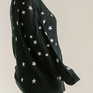 Umgee Full Size Star V-Neck Long Sleeve Sweater-Blouses-Trendsi-[option4]-[option5]-[option6]-[option7]-[option8]-Shop-Boutique-Clothing-for-Women-Online