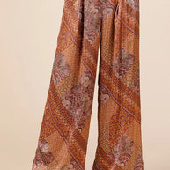 Mittoshop Paisley Patchwork Print Satin Wide Leg Pants-pants-Trendsi-Hazelnut-S-[option4]-[option5]-[option6]-[option7]-[option8]-Shop-Boutique-Clothing-for-Women-Online