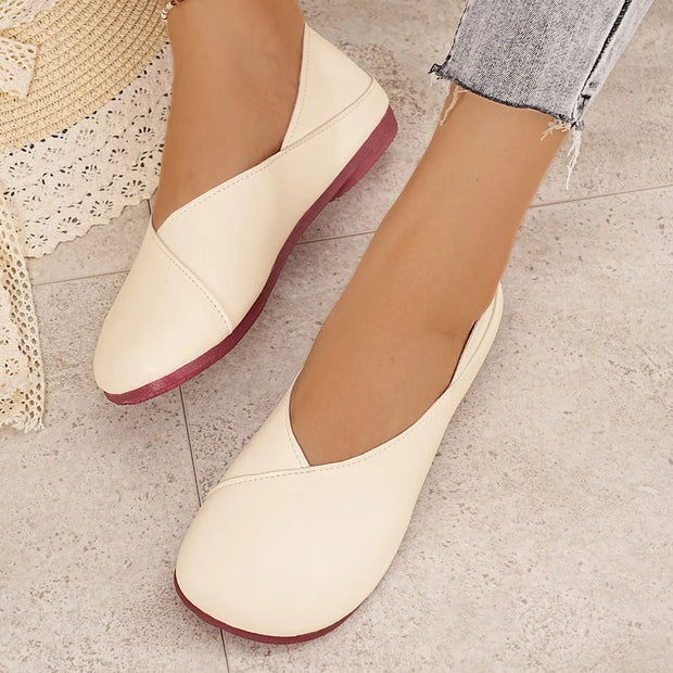 Round Toe Flats Slip-Ons-135 Flats-Trendsi-[option4]-[option5]-[option6]-[option7]-[option8]-Shop-Boutique-Clothing-for-Women-Online