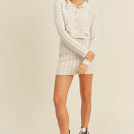 MABLE Houndstooth Cropped Knit Cardigan and Mini Skirt Set-Sets-Trendsi-[option4]-[option5]-[option6]-[option7]-[option8]-Shop-Boutique-Clothing-for-Women-Online