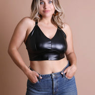 Faux Leather Longline Bralette Plus Size-Leto Accessories-[option4]-[option5]-[option6]-[option7]-[option8]-Shop-Boutique-Clothing-for-Women-Online
