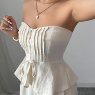 Sweetheart Neck Tube Top and Pants Set-Sets-Trendsi-[option4]-[option5]-[option6]-[option7]-[option8]-Shop-Boutique-Clothing-for-Women-Online