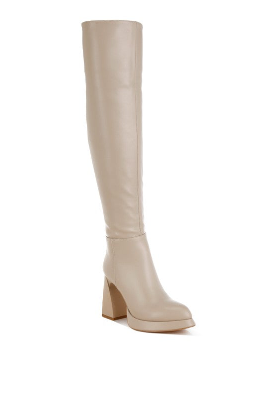 Nenana Faux Leather Knee-High Boots-Rag Company-[option4]-[option5]-[option6]-[option7]-[option8]-Shop-Boutique-Clothing-for-Women-Online