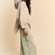 Davi & Dani Lace Patchwork Bottom Opening Adjustable Pants-Pants-Trendsi-[option4]-[option5]-[option6]-[option7]-[option8]-Shop-Boutique-Clothing-for-Women-Online