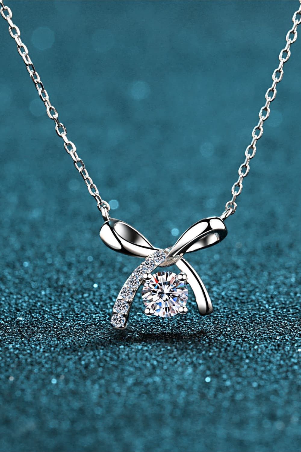 Moissanite 925 Sterling Silver Necklace-Trendsi-Silver-One Size-[option4]-[option5]-[option6]-[option7]-[option8]-Shop-Boutique-Clothing-for-Women-Online