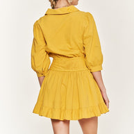 Eyelet detail 3/4 sleeve short dress PLUS SIZE-Jade By Jane-[option4]-[option5]-[option6]-[option7]-[option8]-Shop-Boutique-Clothing-for-Women-Online