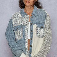 POL Lace Details Button Up Jacket with Chest Pockets-Jacket-Trendsi-Cerulean-S-[option4]-[option5]-[option6]-[option7]-[option8]-Shop-Boutique-Clothing-for-Women-Online