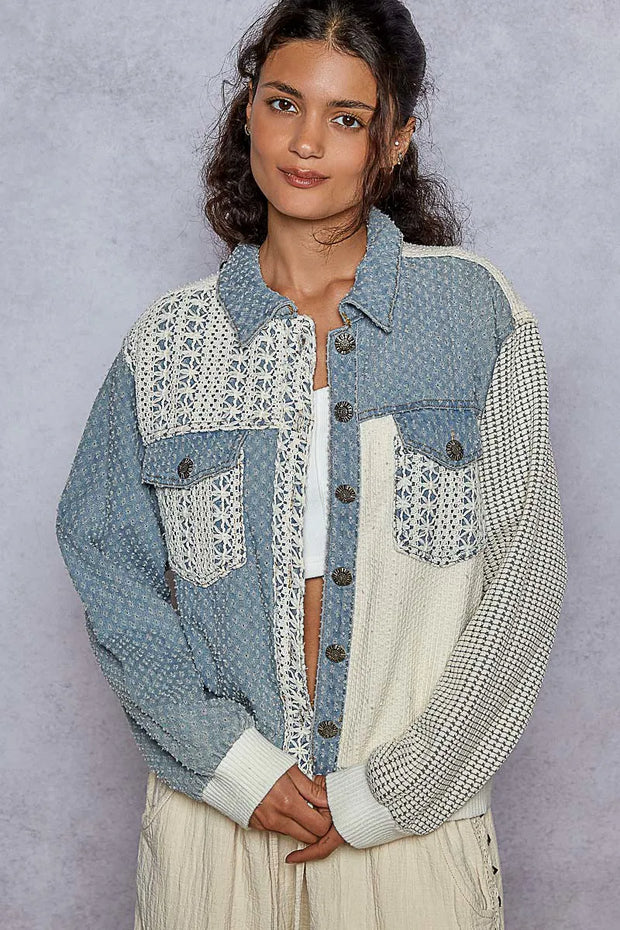 POL Lace Details Button Up Jacket with Chest Pockets-Jacket-Trendsi-[option4]-[option5]-[option6]-[option7]-[option8]-Shop-Boutique-Clothing-for-Women-Online
