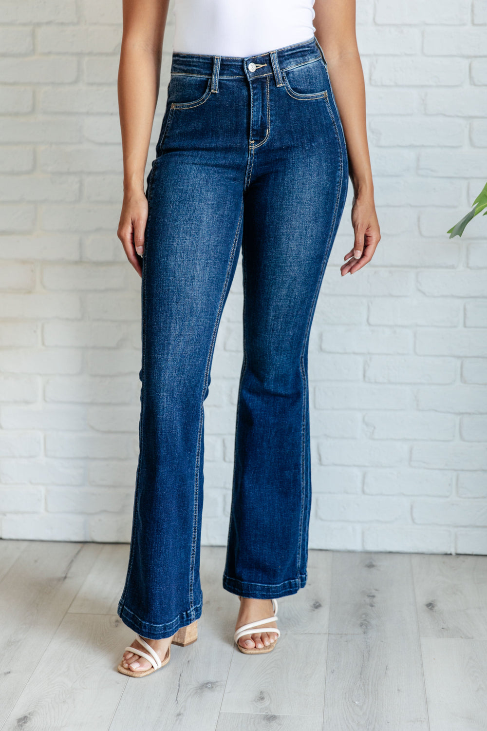 Judy Blue Mavis High Rise Side Seam Detail Flare Jeans-Denim-Ave Shops-[option4]-[option5]-[option6]-[option7]-[option8]-Shop-Boutique-Clothing-for-Women-Online