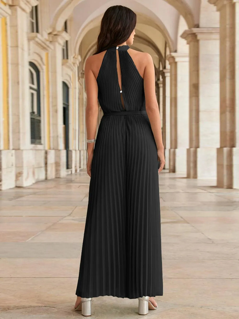 Cutout Tied Pleated Sleeveless Jumpsuit-Sets-Trendsi-[option4]-[option5]-[option6]-[option7]-[option8]-Shop-Boutique-Clothing-for-Women-Online