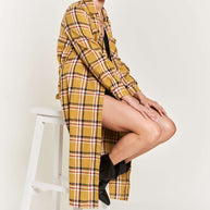 PLAID PRINT COLLAR LONG SHIRT DRESS PLUS SIZE-Jade By Jane-[option4]-[option5]-[option6]-[option7]-[option8]-Shop-Boutique-Clothing-for-Women-Online