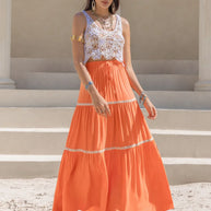 High Waist Maxi Tiered Skirt-Skirts-Trendsi-[option4]-[option5]-[option6]-[option7]-[option8]-Shop-Boutique-Clothing-for-Women-Online