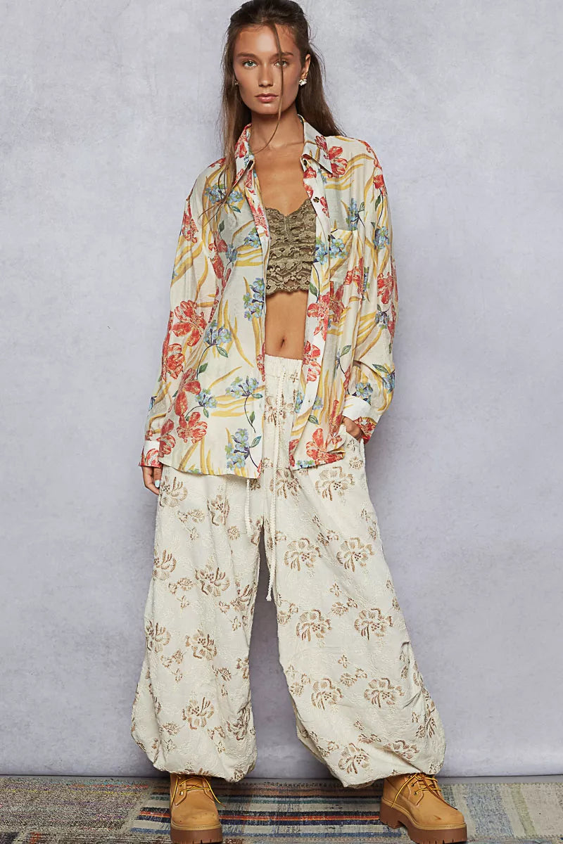 POL Floral Print Button Down Long Sleeve Shirt-Blouses-Trendsi-[option4]-[option5]-[option6]-[option7]-[option8]-Shop-Boutique-Clothing-for-Women-Online