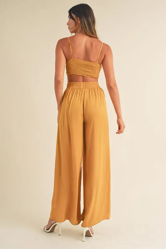 MABLE Smocked Bralette Crop Top and Wide Leg Pants Set-Sets-Trendsi-[option4]-[option5]-[option6]-[option7]-[option8]-Shop-Boutique-Clothing-for-Women-Online