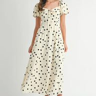 MABLE Polka Dot Puff Sleeve Midi Dress-Dresses-Trendsi-[option4]-[option5]-[option6]-[option7]-[option8]-Shop-Boutique-Clothing-for-Women-Online
