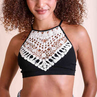 Crochet Lace High Neck Bralette-Leto Accessories-Black-XS/S-[option4]-[option5]-[option6]-[option7]-[option8]-Shop-Boutique-Clothing-for-Women-Online